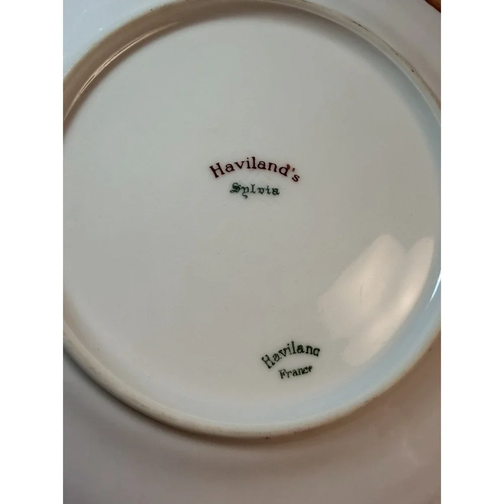 Haviland Limoges Sylvia Porcelain Salad Plate Trailing Roses 7.5